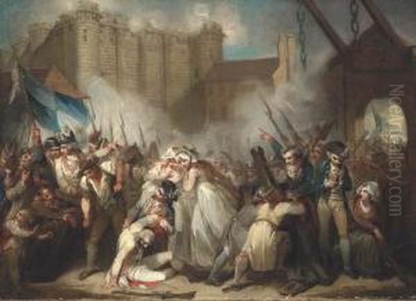 The Storming Of The Bastille Oil Painting by Henry Singleton