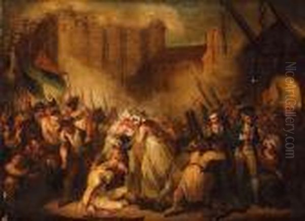 The Storming Of The Bastille Oil Painting by Henry Singleton