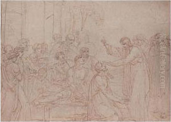 The Parable Of The Blind; A Sketch For A Picture Of The Entombment Oil Painting by Henry Singleton