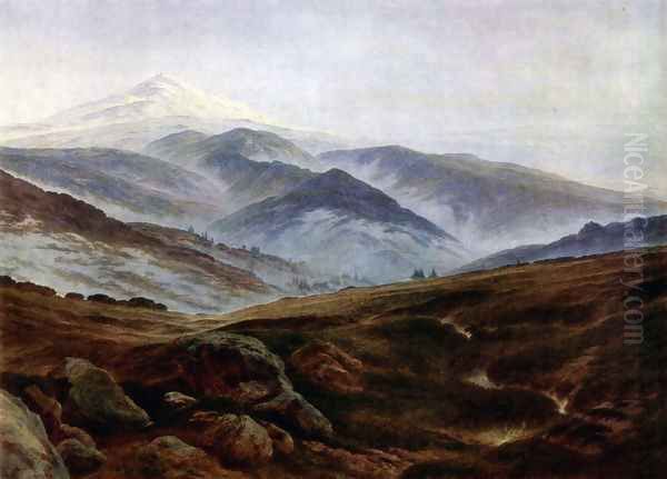 Giant mountains Oil Painting by Caspar David Friedrich