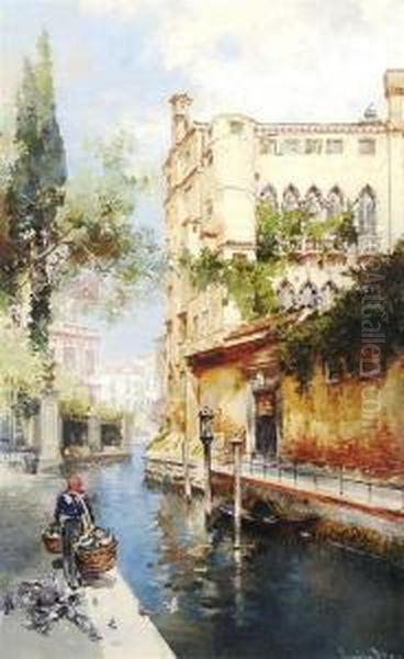 Venetian Scene Oil Painting by Jean Paul Sinibaldi