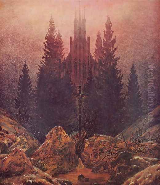 The Cross in the Mountains (2) Oil Painting by Caspar David Friedrich