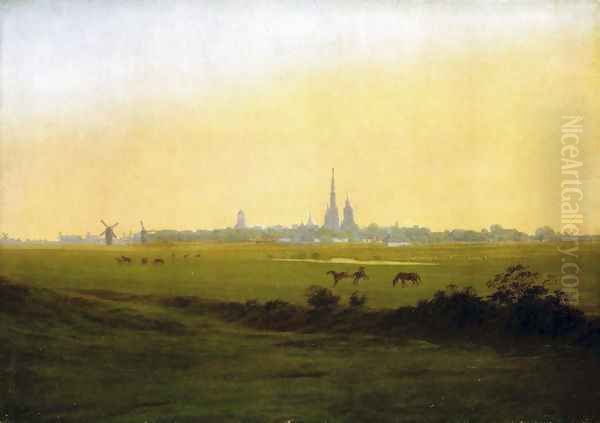 Meadows with grab forest Oil Painting by Caspar David Friedrich