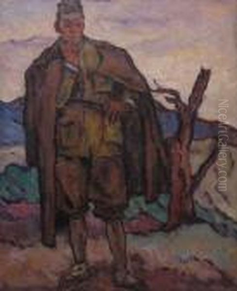 Soldat Oil Painting by Ion Theodorescu Sion