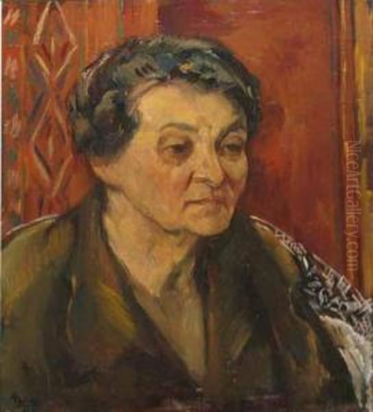 Maicutamaria Ciuceanu Oil Painting by Ion Theodorescu Sion