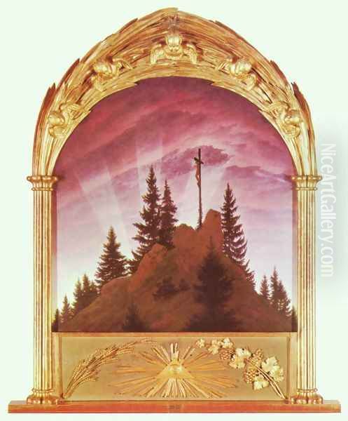 The cross at the mountain Oil Painting by Caspar David Friedrich