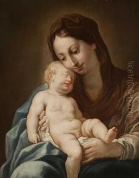 Madonna Col Bambino Oil Painting by Elisabetta Sirani