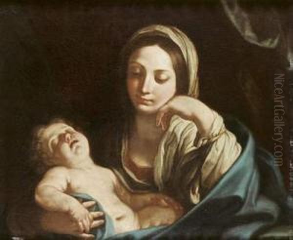 La Vierge A L'enfant Oil Painting by Elisabetta Sirani