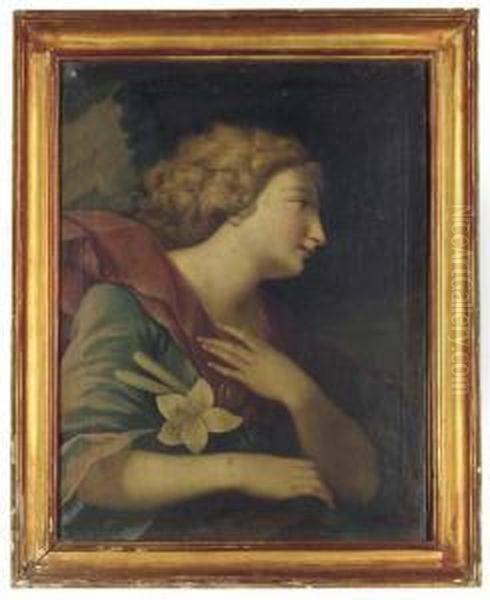 The Angel Of The Annunciation Oil Painting by Elisabetta Sirani