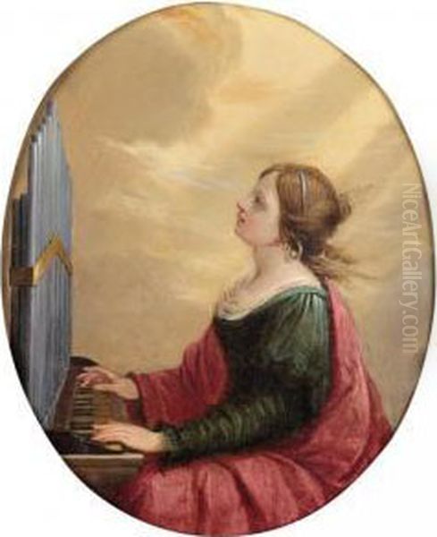 Saint Cecilia Oil Painting by Elisabetta Sirani