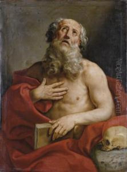 San Gerolamo Oil Painting by Giovanni Andrea Sirani