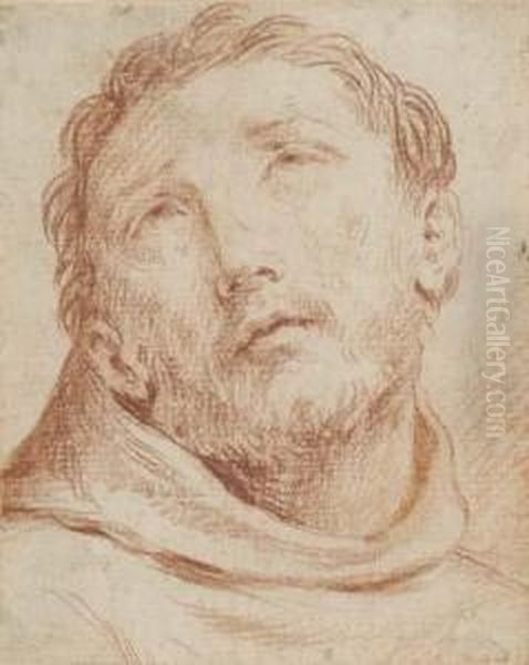 Study Of Saint Francis Oil Painting by Giovanni Andrea Sirani