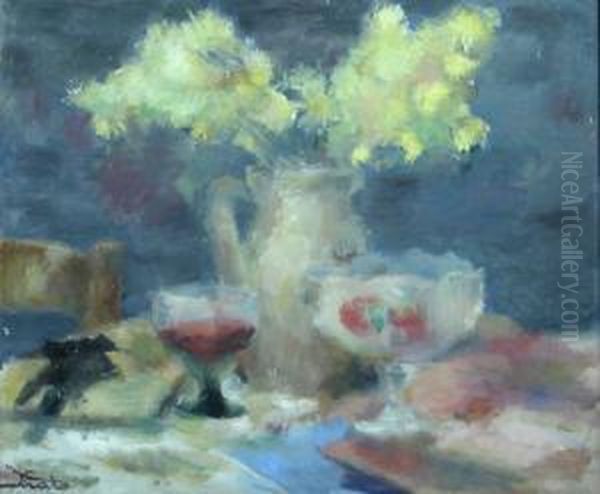 Still Life Oil Painting by Francisc Sirato