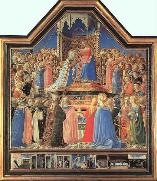 Coronation of the Virgin Oil Painting by Angelico Fra