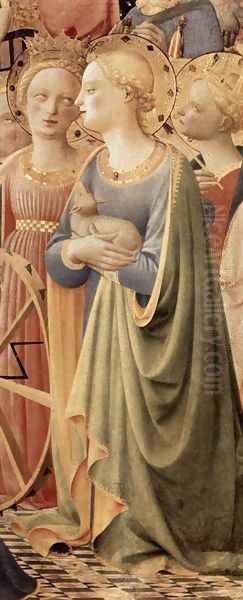 Coronation of the Virgin (detail 2) 1434 Oil Painting by Angelico Fra