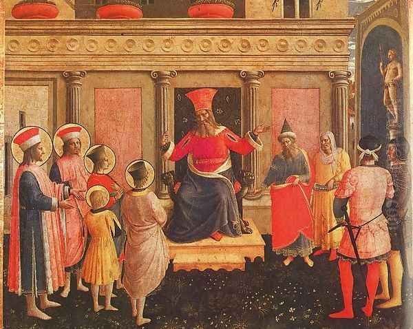 Saint Lawrence Distributing Alms, 1447-49 Oil Painting by Angelico Fra