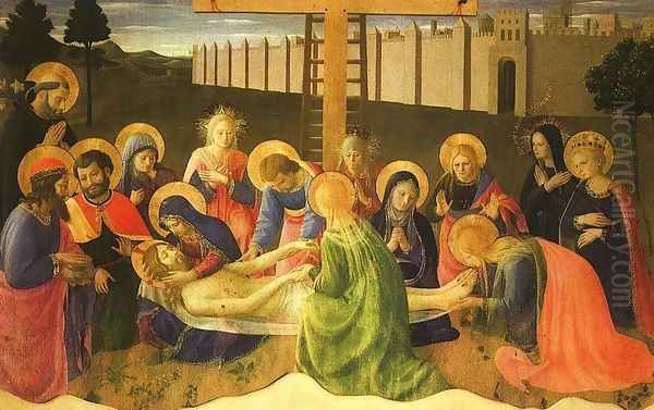 Lamentation over the Dead Christ, 1436 Oil Painting by Angelico Fra