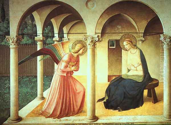 The Annunciation, late 1430s Oil Painting by Angelico Fra