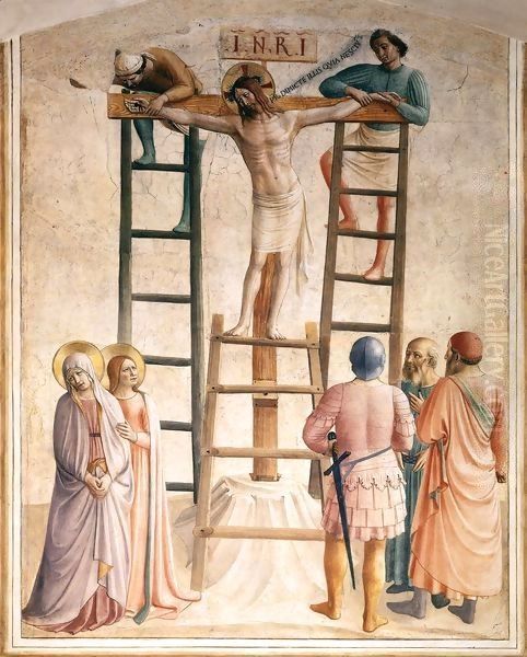 Christ Being Nailed to the Cross Oil Painting by Angelico Fra