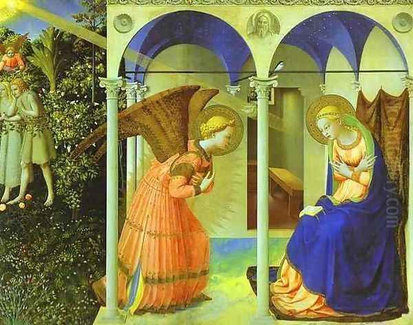 Altarpiece of the Annunciation Oil Painting by Angelico Fra