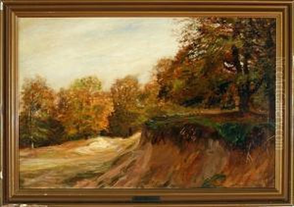 An Autumn Landscape Oil Painting by Joakim Skovgaard