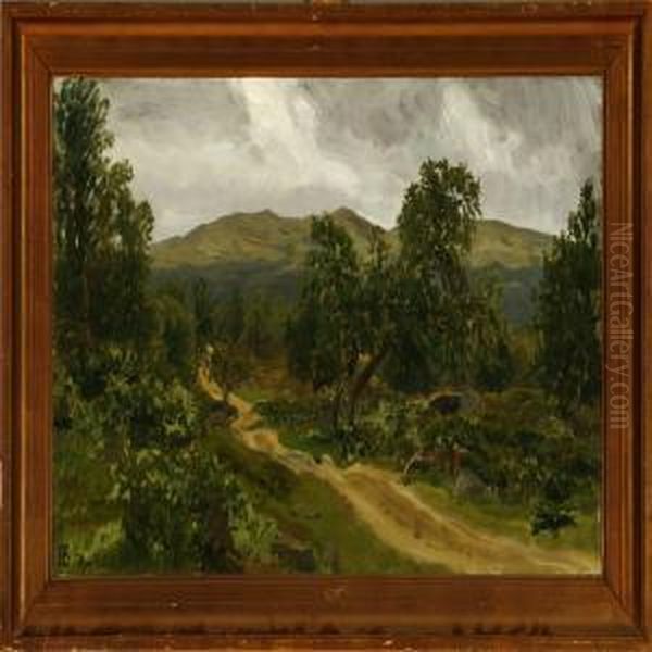 Hojfjeldsskov Oil Painting by Niels Skovgaard