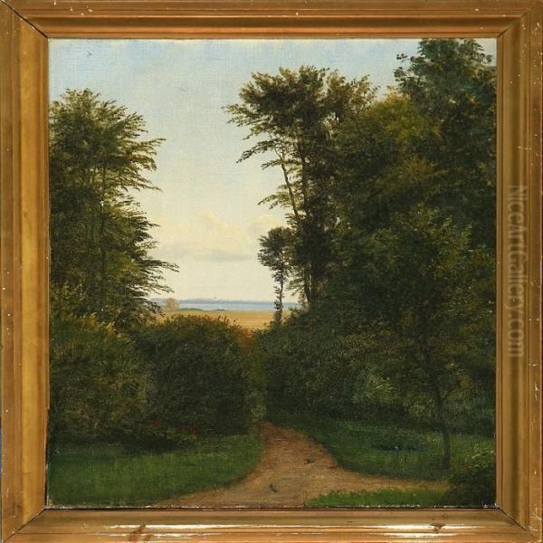 Landscape From Iselingen Oil Painting by P. C. Skovgaard