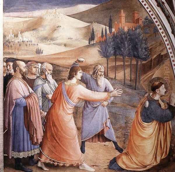 The Stoning of St Stephen Oil Painting by Angelico Fra