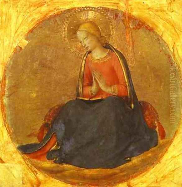 Perugia Triptych; The Virgin from the Annunciation Oil Painting by Angelico Fra