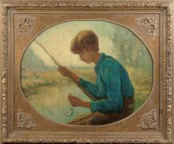 A Fishing Boy by Frans Slager