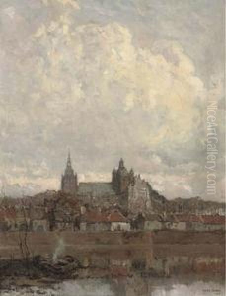 The Skyline Of 's-hertogenbosch With The St. Jan Cathedral by Frans Slager