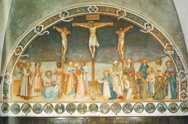 Crucifixion and Saints Oil Painting by Angelico Fra