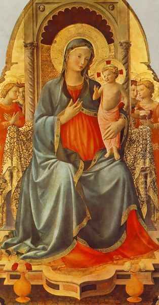 Madonna with the Child and Angels Oil Painting by Angelico Fra