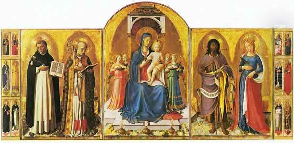 Triptych of Perugia Oil Painting by Angelico Fra