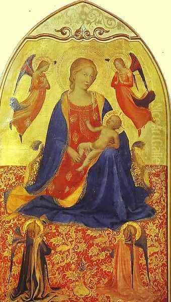 Madonna and Child with Angels Oil Painting by Angelico Fra