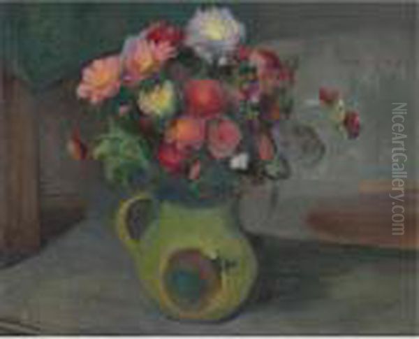 Reines-marguerites Dans La Cruche Oil Painting by Wladyslaw Slewinski