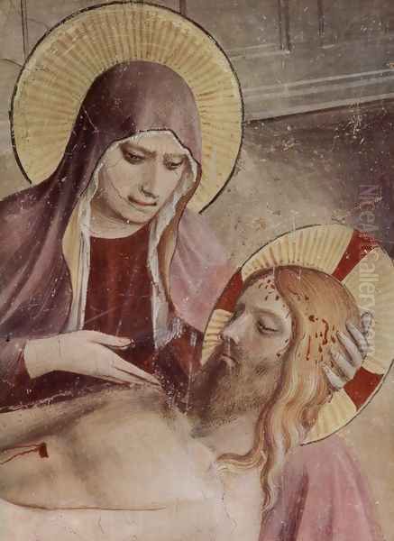 Burial of Christ, detail Oil Painting by Angelico Fra