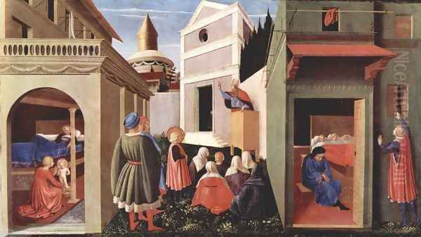 Triptych of Perugia (predella) Oil Painting by Angelico Fra