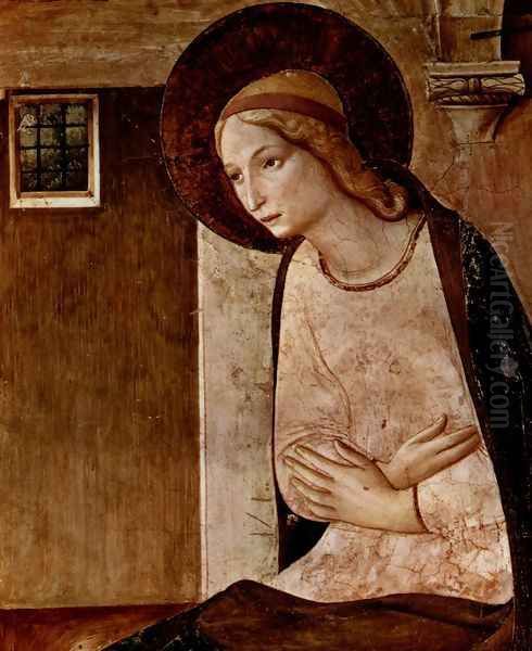 Proclamation, detail Virgin of Annunciation Oil Painting by Angelico Fra