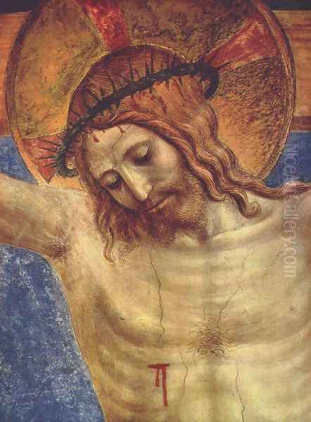 The Crucified and San Domenico, detail Oil Painting by Angelico Fra