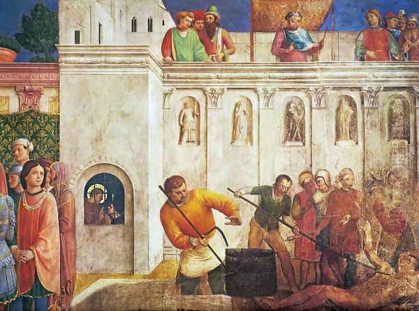 The Martyrdom of St. Lawrence (detail) Oil Painting by Angelico Fra