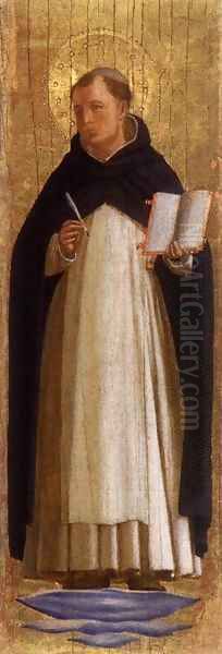 St Thomas Aquinas Oil Painting by Angelico Fra