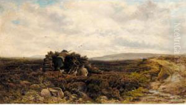 On The Grouse Moor Oil Painting by John Smart