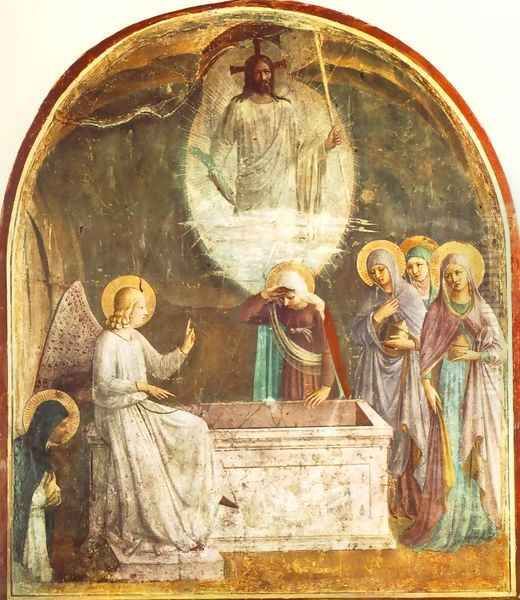 Resurrection of Christ and Women at the Tomb 2 Oil Painting by Angelico Fra