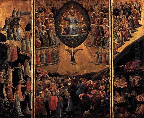 Triptych The Last Judgment Oil Painting by Angelico Fra