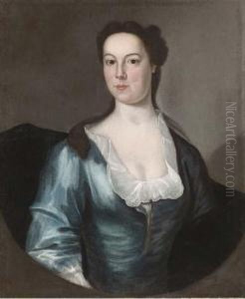 Portrait Of Mary Dudley Wainwright Atkins Oil Painting by John Smibert