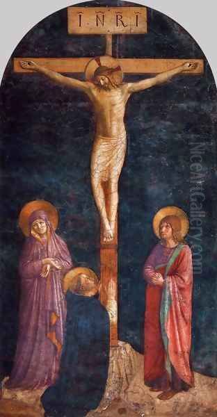 Crucifixion with St Dominic Oil Painting by Angelico Fra