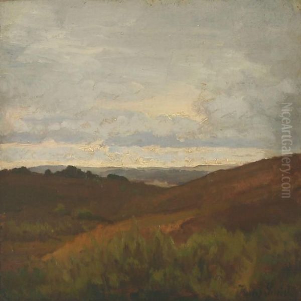 Moorland Oil Painting by Hans Ludvig Smidth