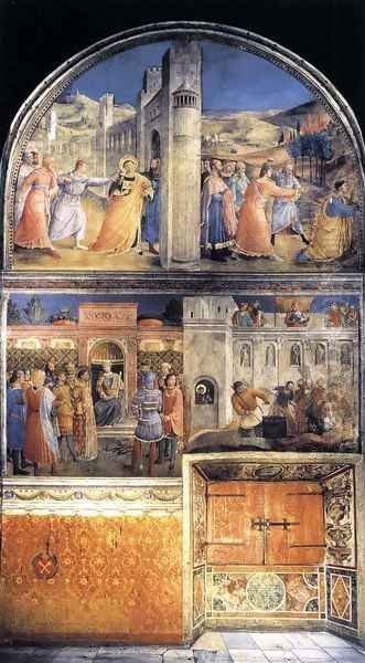 East wall of the chapel Oil Painting by Angelico Fra