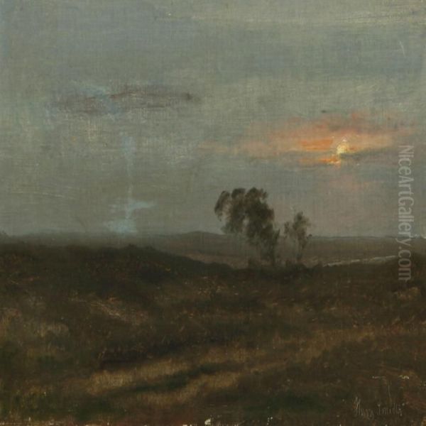 Danish Summer Evening Oil Painting by Hans Ludvig Smidth